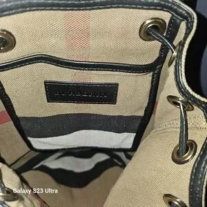 BURBERRY Overdyed Canvas Mega Check Medium Chiltern Backpack Burberry Overdyed Canvas Mega Check Heart Print Medium  main image 4